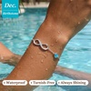 image:imageCDE 925 Sterling Silver Infinity Birthstone Bracelet Jewelry Gift for Women12DecZircon Blue