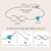 image:imageCDE 925 Sterling Silver Infinity Birthstone Bracelet Jewelry Gift for Women12DecZircon Blue