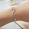 image:imageCDE 925 Sterling Silver Infinity Birthstone Bracelet Jewelry Gift for Women12DecZircon Blue