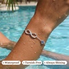 image:imageCDE 925 Sterling Silver Infinity Birthstone Bracelet Jewelry Gift for WomenCrystalBlue