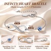 image:imageCDE 925 Sterling Silver Infinity Birthstone Bracelet Jewelry Gift for WomenCrystalBlue