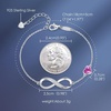 image:imageCDE 925 Sterling Silver Infinity Birthstone Bracelet Jewelry Gift for WomenCrystalPurple