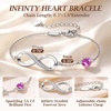 image:imageCDE 925 Sterling Silver Infinity Birthstone Bracelet Jewelry Gift for WomenCrystalPurple