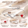image:imageCDE 925 Sterling Silver Infinity Birthstone Bracelet Jewelry Gift for WomenCrystalRed