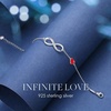 image:imageCDE 925 Sterling Silver Infinity Birthstone Bracelet Jewelry Gift for WomenCrystalRed