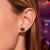 image:imageCDE Angel Wing Black Gothic Heart Birthstone Stud Earrings HypoallergenicBlack0107JanJuly Ruby Red Birthstone