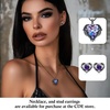 image:imageCDE Angel Wing Black Gothic Heart Birthstone Stud Earrings HypoallergenicBlack02FebAmethsy Purple Birthstone