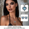 image:imageCDE Angel Wing Black Gothic Heart Birthstone Stud Earrings HypoallergenicBlack03MarAquamarineLight Blue Birthstone