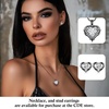 image:imageCDE Angel Wing Black Gothic Heart Birthstone Stud Earrings HypoallergenicBlack04AprWhite Birthstone