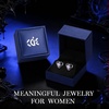image:imageCDE Angel Wing Black Gothic Heart Birthstone Stud Earrings HypoallergenicBlack06JuneAlexandrite Light Purple Birthstone