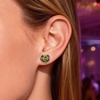 image:imageCDE Angel Wing Black Gothic Heart Birthstone Stud Earrings HypoallergenicBlack08AugPeridot Green Birthstone