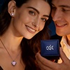 image:imageCDE Angel Wing Black Gothic Heart Birthstone Stud Earrings HypoallergenicBlack10OctOpal Pink Birthstone