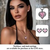 image:imageCDE Angel Wing Black Gothic Heart Birthstone Stud Earrings HypoallergenicBlack10OctOpal Pink Birthstone