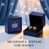 image:imageCDE Angel Wing Black Gothic Heart Birthstone Stud Earrings HypoallergenicWhite0107JanJuly Ruby Red Birthstone