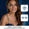 image:imageCDE Angel Wing Black Gothic Heart Birthstone Stud Earrings HypoallergenicWhite03MarAquamarineLight Blue Birthstone