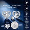 image:imageCDE Angel Wing Black Gothic Heart Birthstone Stud Earrings HypoallergenicWhite04AprWhite Birthstone