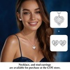 image:imageCDE Angel Wing Black Gothic Heart Birthstone Stud Earrings HypoallergenicWhite04AprWhite Birthstone