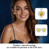 image:imageCDE Angel Wing Black Gothic Heart Birthstone Stud Earrings HypoallergenicWhite11NovYellow Birthstone