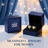 image:imageCDE Angel Wing Black Gothic Heart Birthstone Stud Earrings HypoallergenicWhite11NovYellow Birthstone