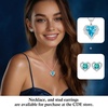 image:imageCDE Angel Wing Black Gothic Heart Birthstone Stud Earrings HypoallergenicWhite12DecBlue Zircon Birthstone