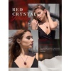 image:imageCDE Angel Wings Heart Birthstone Pendant Necklace Gift for WomenBlack0107Ruby Red Birthstone