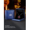 image:imageCDE Angel Wings Heart Birthstone Pendant Necklace Gift for WomenBlack0107Ruby Red Birthstone