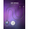 image:imageCDE Angel Wings Heart Birthstone Pendant Necklace Gift for WomenBlack02FebAmethsy Purple Birthstone