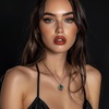 image:imageCDE Angel Wings Heart Birthstone Pendant Necklace Gift for WomenBlack05Emerald Green Birthstone