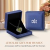 image:imageCDE Angel Wings Heart Birthstone Pendant Necklace Gift for WomenBlack08Peridot Green Birthstone