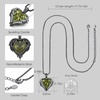image:imageCDE Angel Wings Heart Birthstone Pendant Necklace Gift for WomenBlack08Peridot Green Birthstone