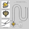 image:imageCDE Angel Wings Heart Birthstone Pendant Necklace Gift for WomenBlack11Yellow Birthstone