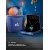 image:imageCDE Angel Wings Heart Birthstone Pendant Necklace Gift for WomenBlack12Blue Zircon Birthstone