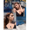 image:imageCDE Angel Wings Heart Birthstone Pendant Necklace Gift for WomenBlack12Blue Zircon Birthstone