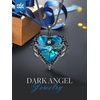 image:imageCDE Angel Wings Heart Birthstone Pendant Necklace Gift for WomenBlack12Blue Zircon Birthstone