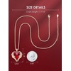image:imageCDE Angel Wings Heart Birthstone Pendant Necklace Gift for WomenRose Gold0107Ruby Red Birthstone