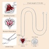image:imageCDE Angel Wings Heart Birthstone Pendant Necklace Gift for WomenWhite0107Ruby Red Birthstone
