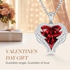image:imageCDE Angel Wings Heart Birthstone Pendant Necklace Gift for WomenWhite0107Ruby Red Birthstone