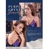image:imageCDE Angel Wings Heart Birthstone Pendant Necklace Gift for WomenWhite02Amethsy Purple Birthstone