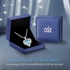 image:imageCDE Angel Wings Heart Birthstone Pendant Necklace Gift for WomenWhite03Aquamarine Light Blue Birthstone