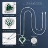 image:imageCDE Angel Wings Heart Birthstone Pendant Necklace Gift for WomenWhite05Emerald Green Birthstone