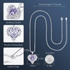 image:imageCDE Angel Wings Heart Birthstone Pendant Necklace Gift for WomenWhite06Alexandrite Light Purple Birthstone