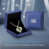 image:imageCDE Angel Wings Heart Birthstone Pendant Necklace Gift for WomenWhite08Peridot Green Birthstone