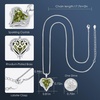 image:imageCDE Angel Wings Heart Birthstone Pendant Necklace Gift for WomenWhite08Peridot Green Birthstone