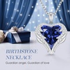 image:imageCDE Angel Wings Heart Birthstone Pendant Necklace Gift for WomenWhite09Spahhire Blue Birthstone