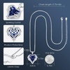image:imageCDE Angel Wings Heart Birthstone Pendant Necklace Gift for WomenWhite09Spahhire Blue Birthstone