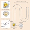 image:imageCDE Angel Wings Heart Birthstone Pendant Necklace Gift for WomenWhite11Yellow Birthstone