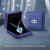 image:imageCDE Angel Wings Heart Birthstone Pendant Necklace Gift for WomenWhite12aBlue Zircon Birthstone
