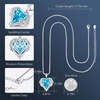 image:imageCDE Angel Wings Heart Birthstone Pendant Necklace Gift for WomenWhite12aBlue Zircon Birthstone
