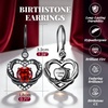 image:imageCDE Angel Wings Heart Gothic Birthstone Dangle Earrings WaterproofBlack0107JanJuly Ruby Red Birthstone