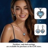 image:imageCDE Angel Wings Heart Gothic Birthstone Dangle Earrings WaterproofBlack03MarAquamarineLight Blue Birthstone